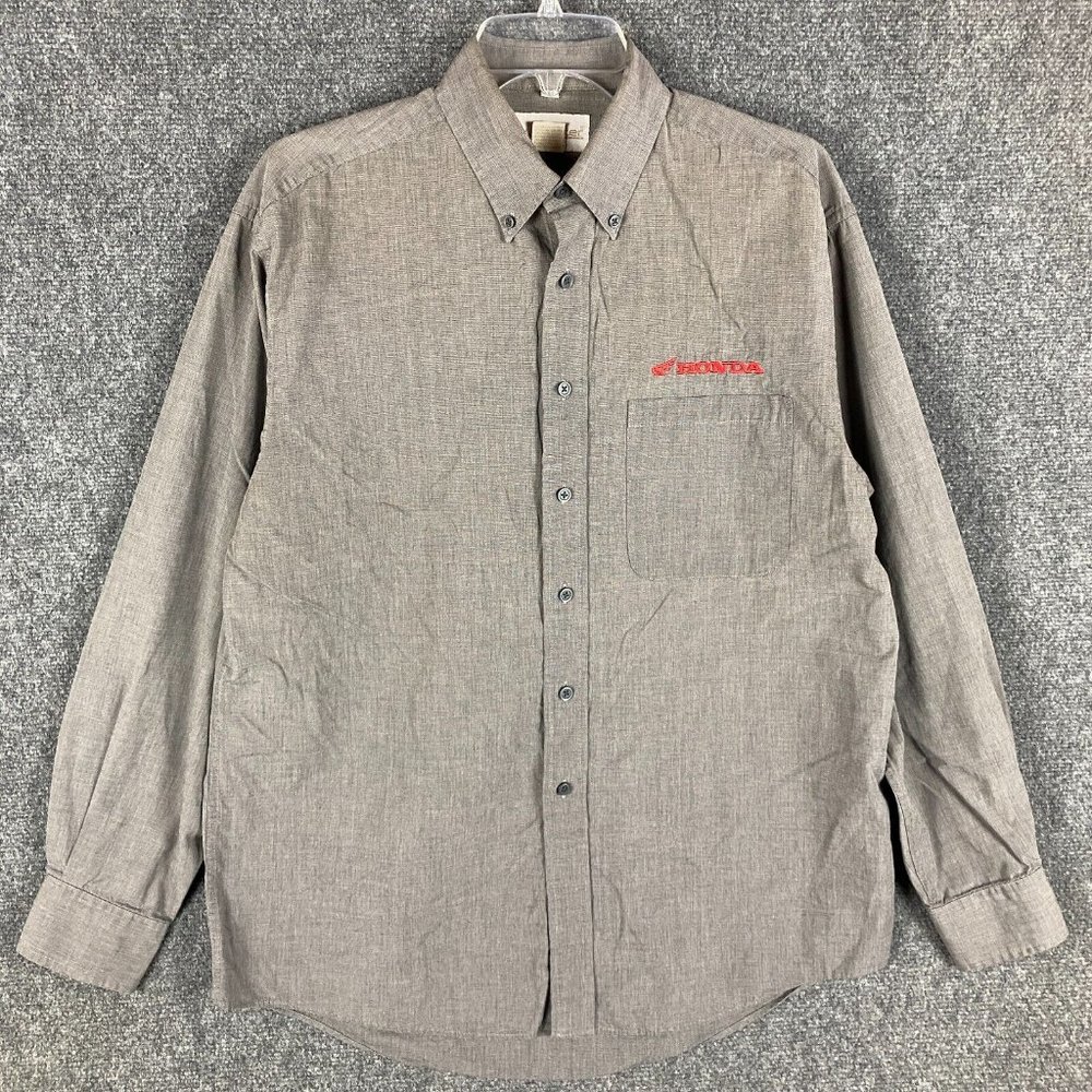 Honda Button Down Shirt Men's Medium Swingster Long Sleeve 100% Cotton M